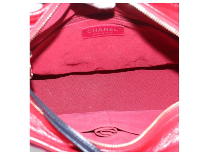 Borsa a tracolla con catena CHANEL Gabrielle de Chanel Matelasse Canvas Rosso Auth ka5504M Nero - vista 10