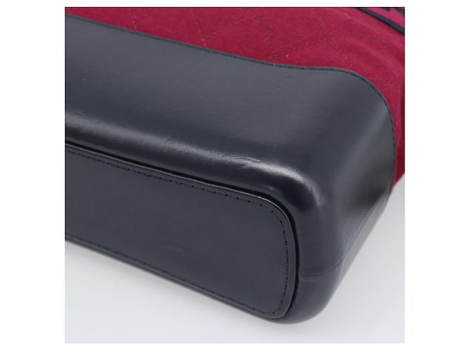 Borsa a tracolla con catena CHANEL Gabrielle de Chanel Matelasse Canvas Rosso Auth ka5504M Nero - vista 9