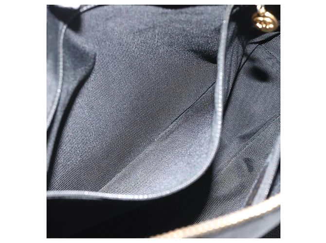 Borsa Tote CHANEL Triple Coco Chain in pelle Caviar Nero e Oro CC Auth 194844V D'oro - vista 23