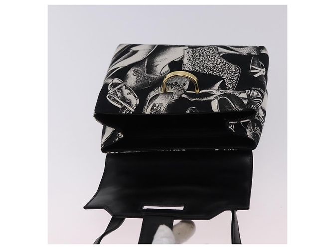 Borsa a tracolla Salvatore Ferragamo Canvas Black Gold Auth BA14201A Nero D'oro - vista 17
