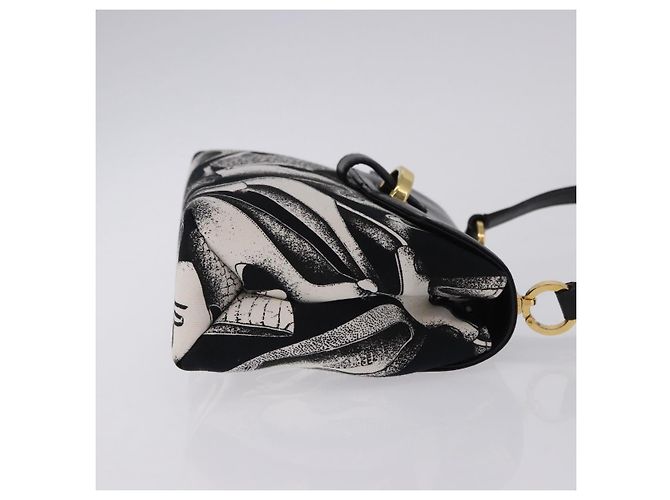 Borsa a tracolla Salvatore Ferragamo Canvas Black Gold Auth BA14201A Nero D'oro - vista 3