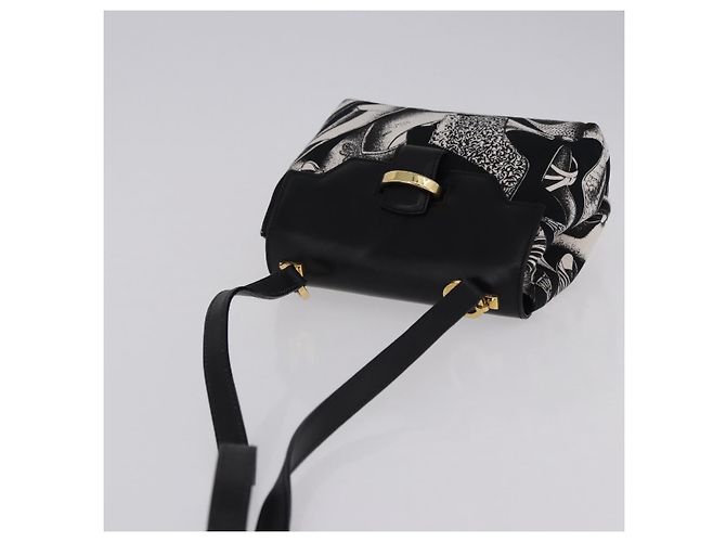 Borsa a tracolla Salvatore Ferragamo Canvas Black Gold Auth BA14201A Nero D'oro - vista 6
