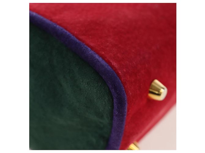 Borsa a mano Christian Dior Suede 2way Red Gold Auth bs36171V Rosso D'oro - vista 17
