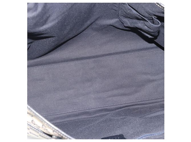 Borsa Tote GUCCI GG Canvas Sherry Line Navy Silver 145758 Auth 194942A Argento Blu navy - vista 10