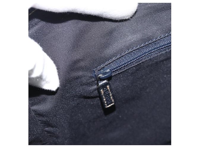 Borsa Tote GUCCI GG Canvas Sherry Line Navy Silver 145758 Auth 194942A Argento Blu navy - vista 20