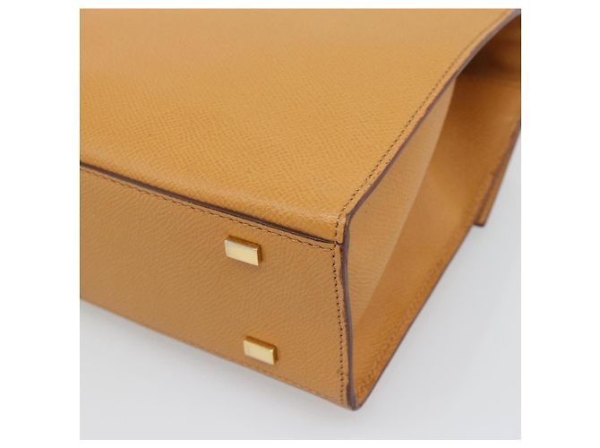 Céline Borsa a mano CELINE in pelle marrone tono oro Auth ka5521A - vista 15