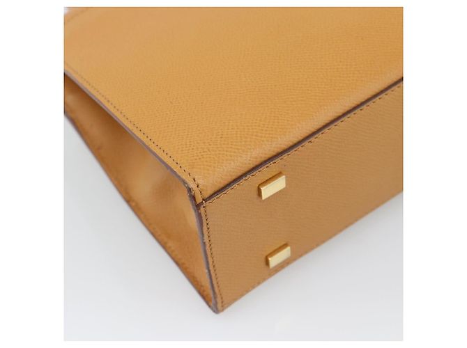 Céline Borsa a mano CELINE in pelle marrone tono oro Auth ka5521A - vista 16