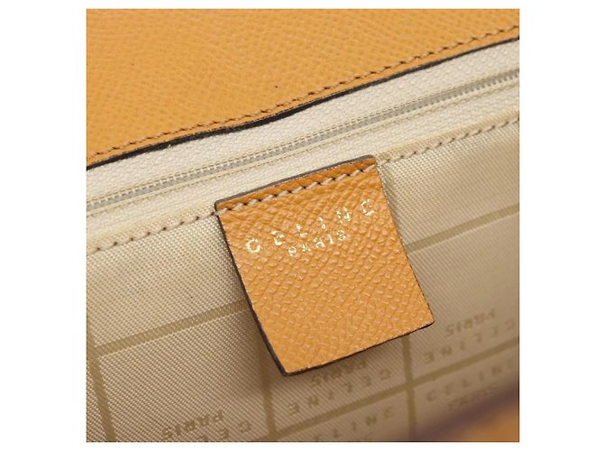 Céline Borsa a mano CELINE in pelle marrone tono oro Auth ka5521A - vista 18