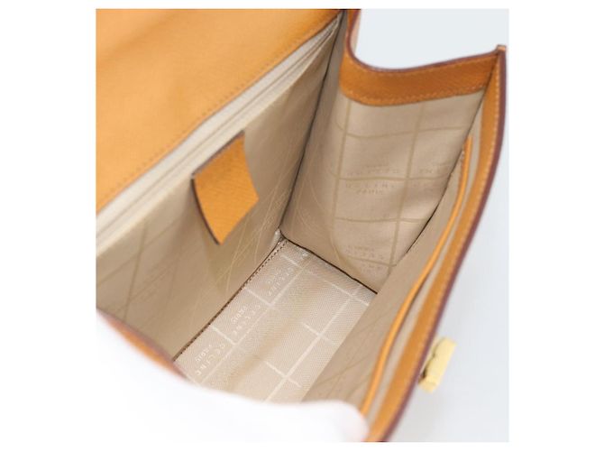 Céline Borsa a mano CELINE in pelle marrone tono oro Auth ka5521A - vista 19