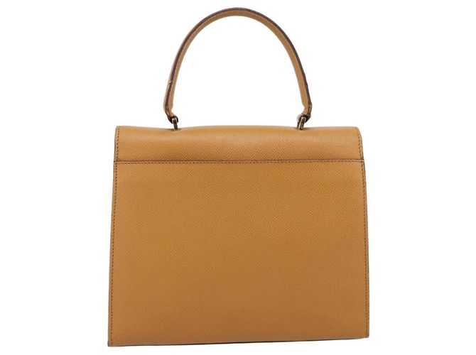 Céline Borsa a mano CELINE in pelle marrone tono oro Auth ka5521A - vista 2