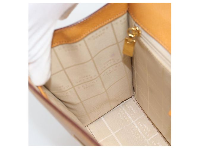 Céline Borsa a mano CELINE in pelle marrone tono oro Auth ka5521A - vista 20