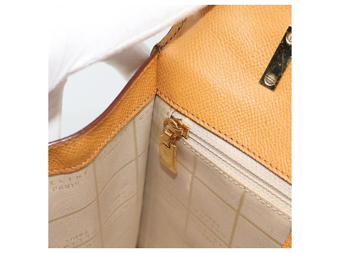Céline Borsa a mano CELINE in pelle marrone tono oro Auth ka5521A - vista 21