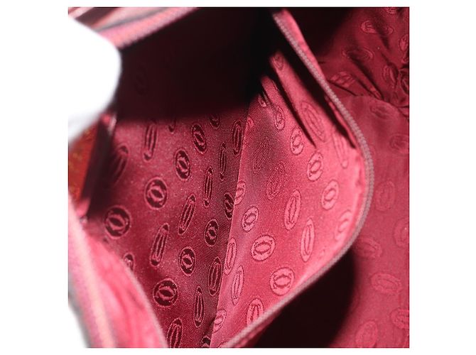 Bolso de mano CARTIER Must Line de cuero Bordeaux Gold Auth bs36622A Dorado Burdeos - vista 20