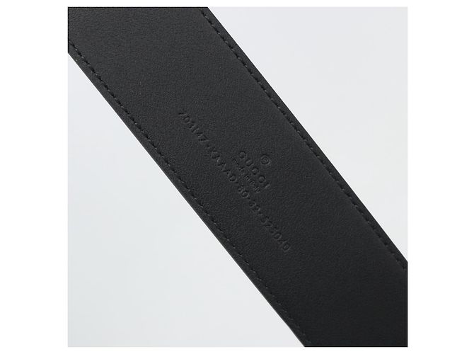 Cintura GUCCI GG Supreme Interlocking G Belt PVC 37.4"" Black 703147 Auth BA14140V - vista 10