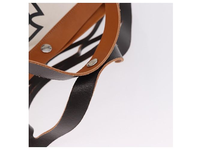 Vivienne Westwood Hand Bag Canvas Brown White Auth 195190V - view 7
