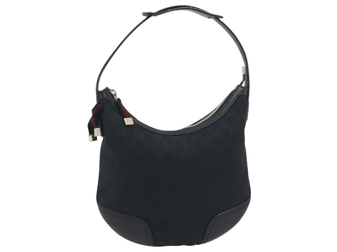 Borsa a spalla GUCCI GG Canvas Pretty Nero Oro 162895 Auth am12235V D'oro - vista 13
