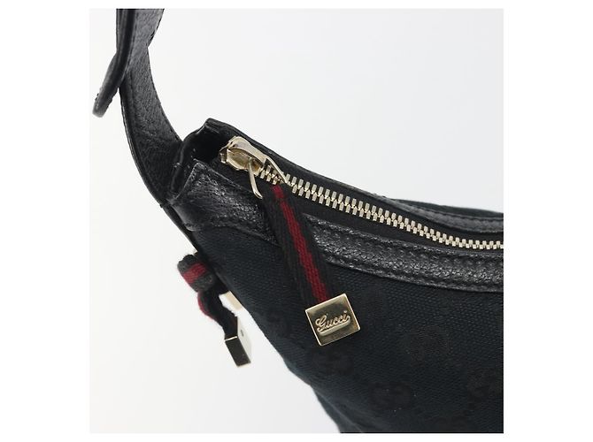 Borsa a spalla GUCCI GG Canvas Pretty Nero Oro 162895 Auth am12235V D'oro - vista 17
