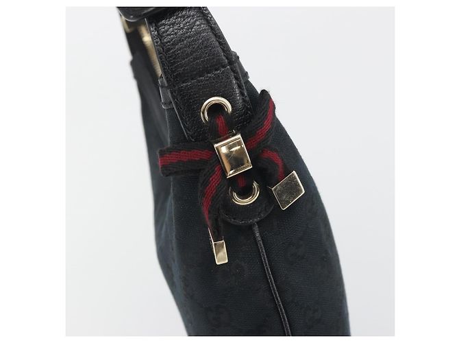 Borsa a spalla GUCCI GG Canvas Pretty Nero Oro 162895 Auth am12235V D'oro - vista 18