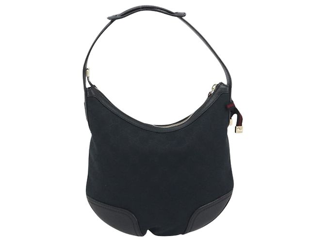 Borsa a spalla GUCCI GG Canvas Pretty Nero Oro 162895 Auth am12235V D'oro - vista 2