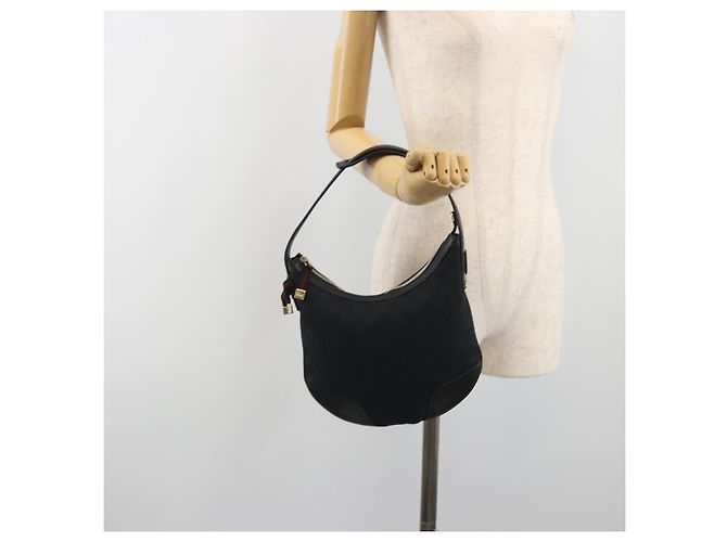 Borsa a spalla GUCCI GG Canvas Pretty Nero Oro 162895 Auth am12235V D'oro - vista 23