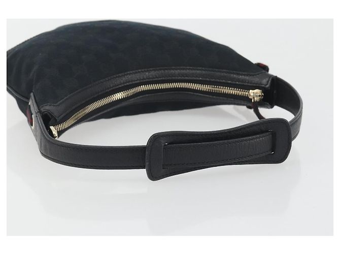 Borsa a spalla GUCCI GG Canvas Pretty Nero Oro 162895 Auth am12235V D'oro - vista 7