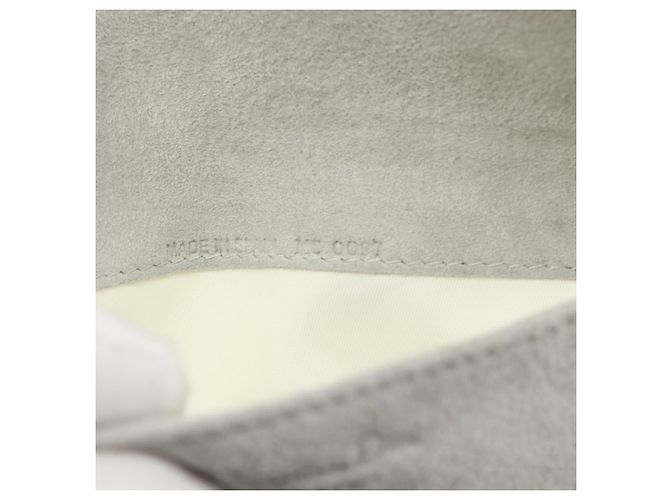 Christian Dior Trotter Canvas Roll Up Pouch White Silver Auth 192517A Silber Weiß - Ansicht 12