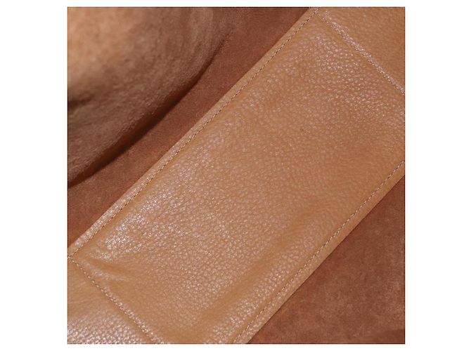 Borsa a mano LOEWE in pelle beige oro autentica bs36556 D'oro - vista 12