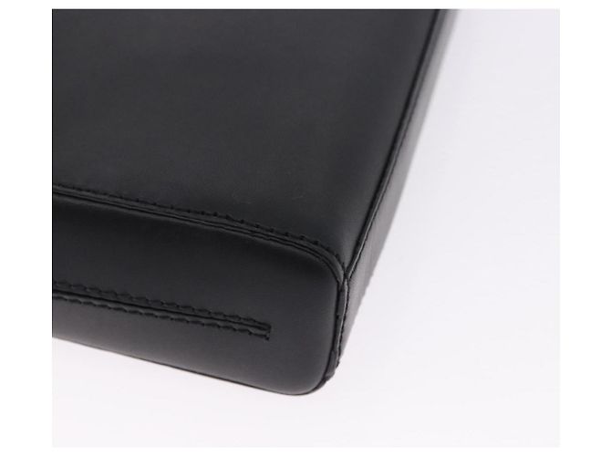Borsa a mano LOEWE Anagram in pelle nera argento Auth 192474V Nero - vista 15