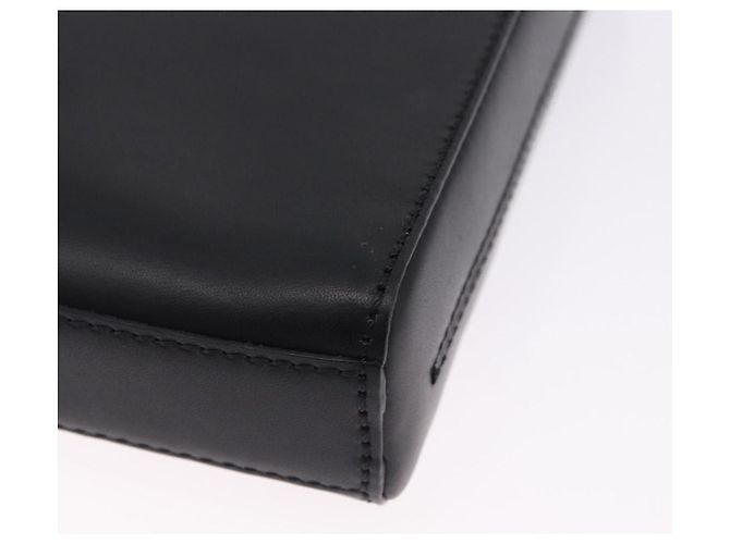 Borsa a mano LOEWE Anagram in pelle nera argento Auth 192474V Nero - vista 16