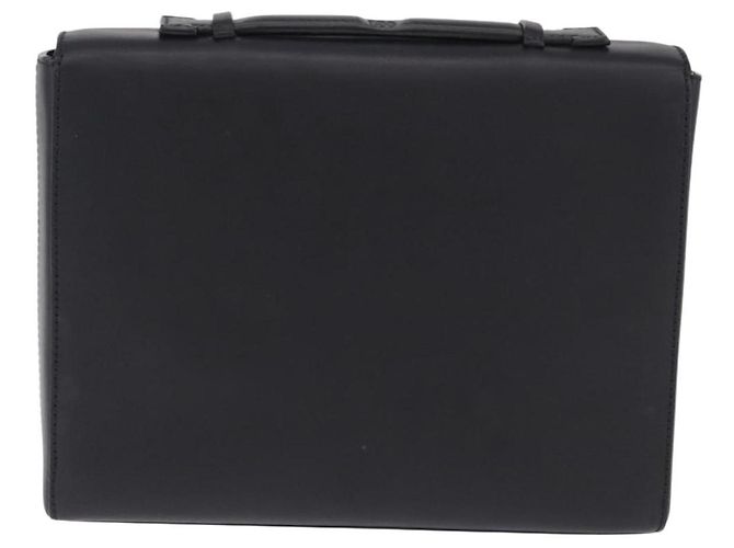 Borsa a mano LOEWE Anagram in pelle nera argento Auth 192474V Nero - vista 2