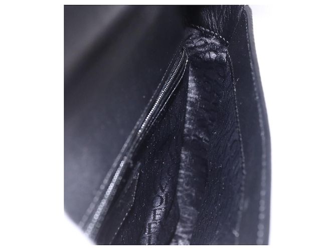 Borsa a mano LOEWE Anagram in pelle nera argento Auth 192474V Nero - vista 20