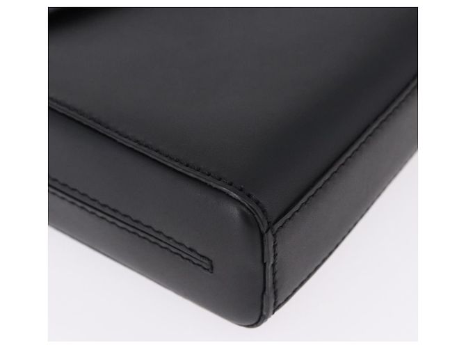Borsa a mano LOEWE Anagram in pelle nera argento Auth 192474V Nero - vista 9