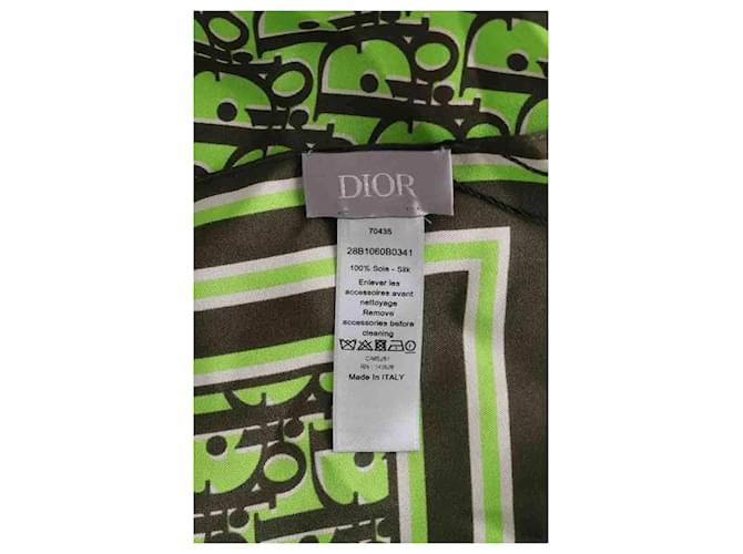 Dior Seidentuch Quadrat Grün - Ansicht 4