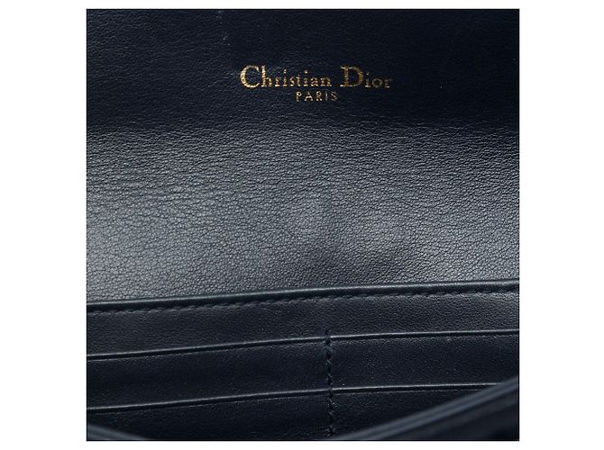 Borsa a tracolla Saddle Wallet On Chain in tela Dior Oblique blu - vista 5