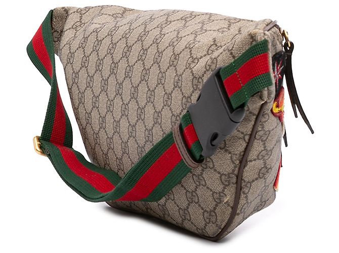 Borsetta cintura Gucci GG Supreme Courrier Web Beige - vista 2