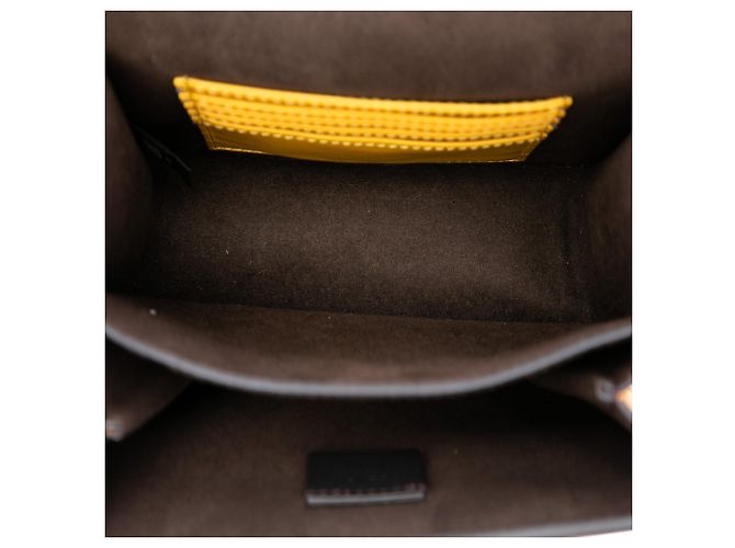 Borsa a tracolla Fendi in pelle gialla Crystal Fab Giallo - vista 4