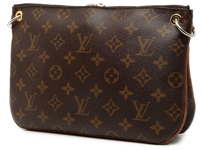Borsa a tracolla Louis Vuitton Monogram Lorette Marrone - vista 2