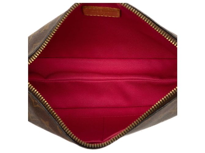 Borsa a tracolla Louis Vuitton Monogram Lorette Marrone - vista 4