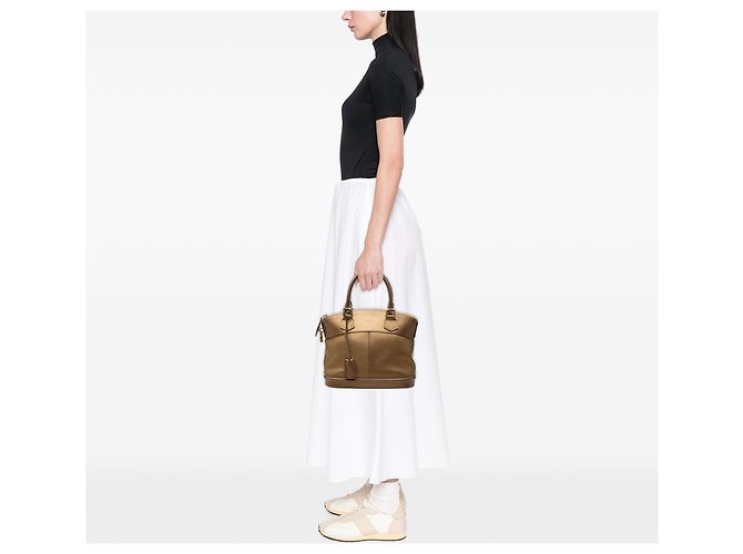 Bolso Louis Vuitton Suhali Lockit PM Marrón Castaño - vista 6