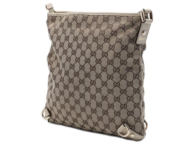 Borsa a tracolla Gucci GG Canvas Abbey D Ring bianca Bianco - vista 2