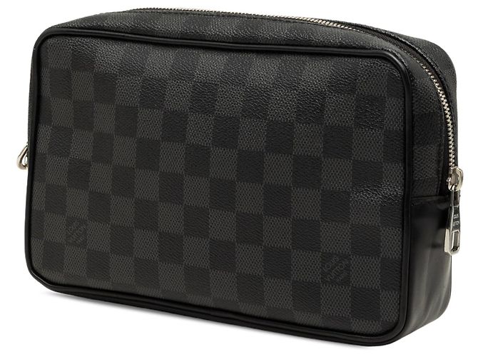 Borsa a pochette Louis Vuitton Damier Graphite Kasai Nera Nero - vista 2