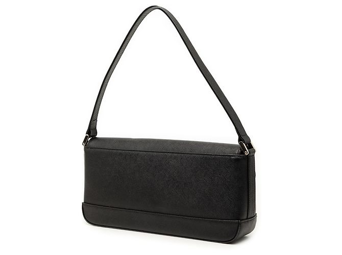 Borsa a tracolla con patta in pelle Burberry nera Nero - vista 2