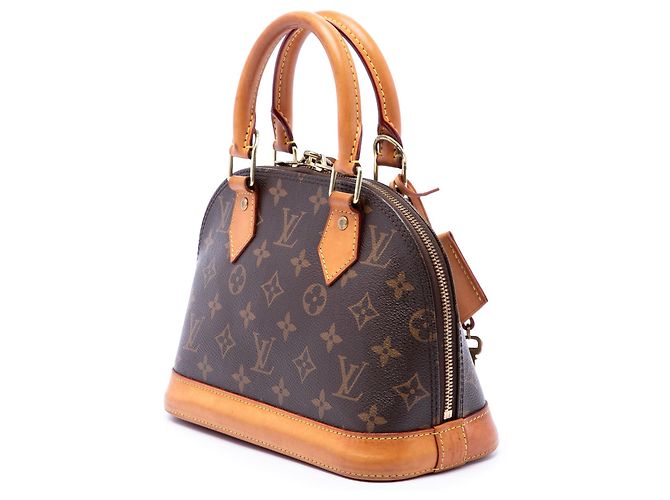 Borsa Satchel Louis Vuitton Monogram Alma BB Marrone - vista 2