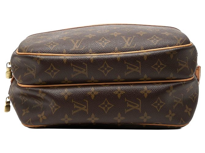 Bolsa Tiracolo Louis Vuitton Monogram Reporter PM Castanha Marrom - vista 3