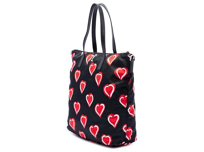 Borsa Satchel Prada Tessuto Stampato Nera Nero - vista 2