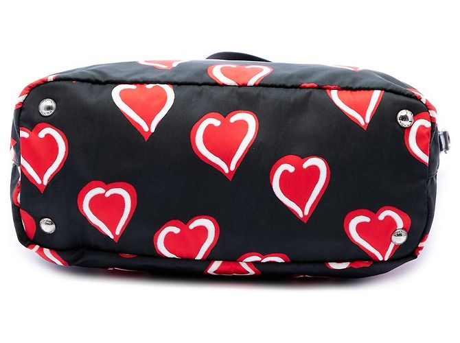 Borsa Satchel Prada Tessuto Stampato Nera Nero - vista 3
