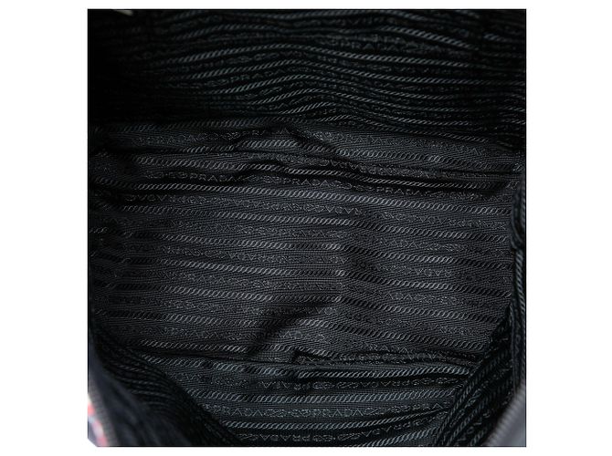Borsa Satchel Prada Tessuto Stampato Nera Nero - vista 4