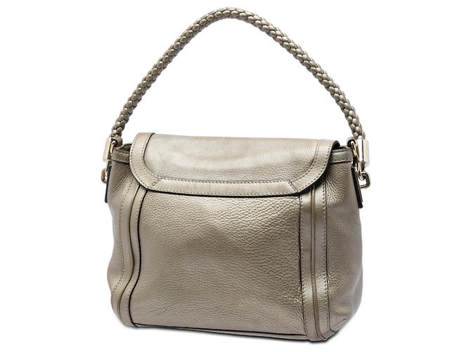 Borsa Satchel Bella con patta in vitello dorato Gucci D'oro - vista 2