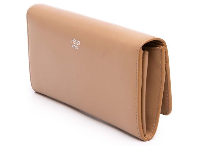 Carteira Longa Continental Fendi Hypnoteyes em couro bege - vista 2