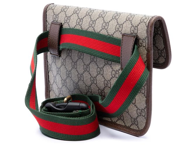 Beige Gucci GG Supreme Web Neo Vintage Gürteltasche - Ansicht 2